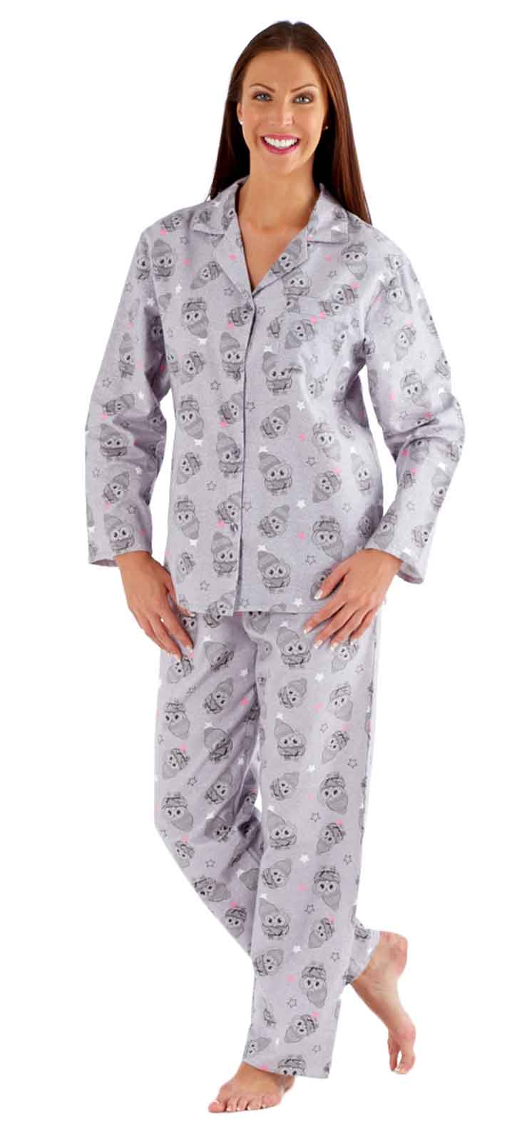 Womens Luxury Full Length Fleece Pyjamas Animal Sheep Pjs Ladies Size